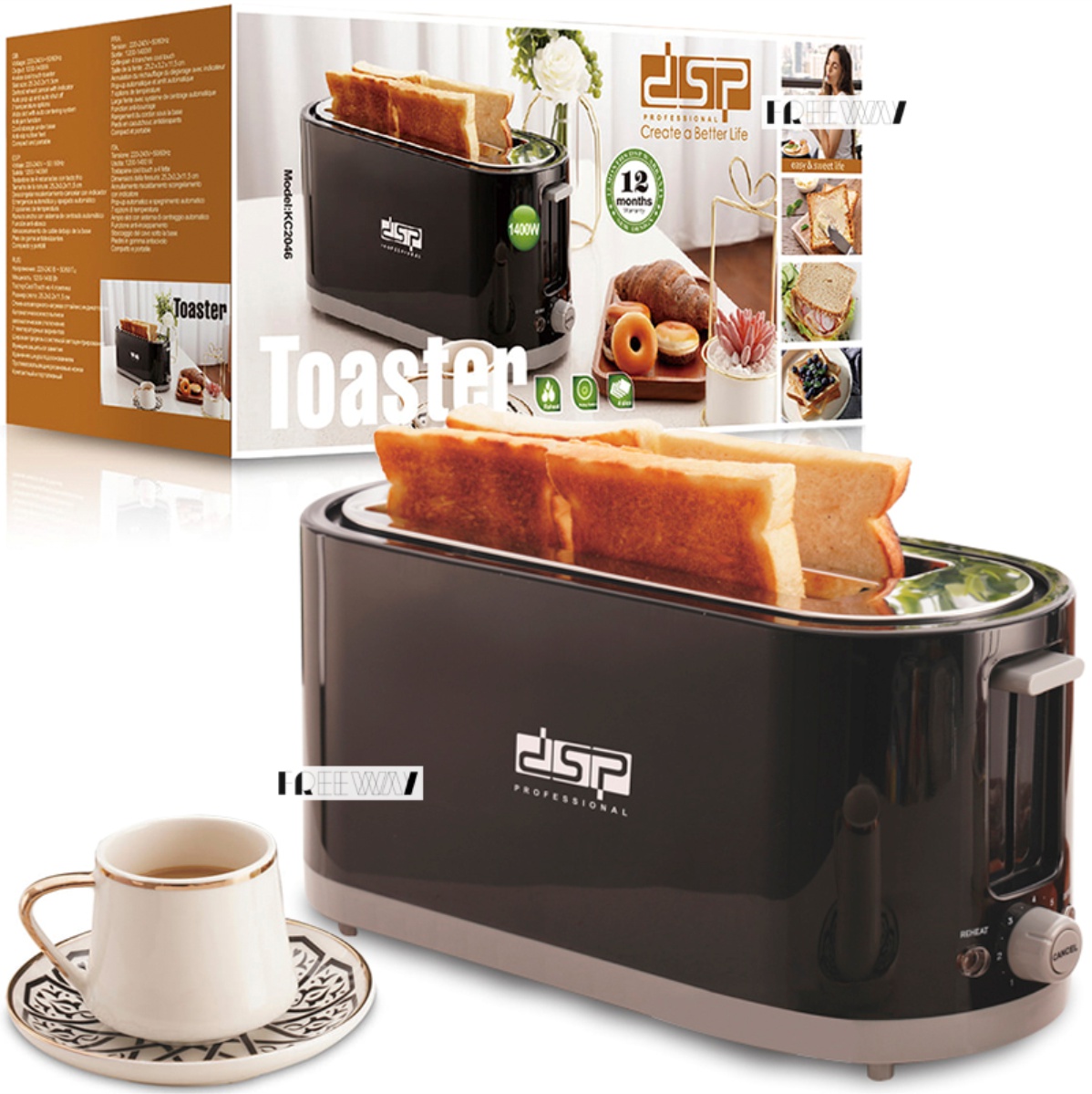 DSP Bread Toaster KC2046 Aromahaus Ent.