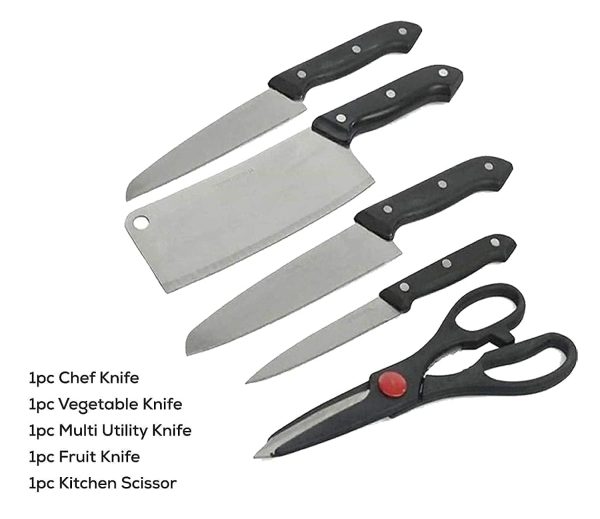 Knife set with chopping board - Image 6