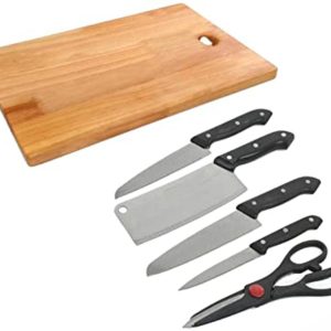 Knife set with chopping board