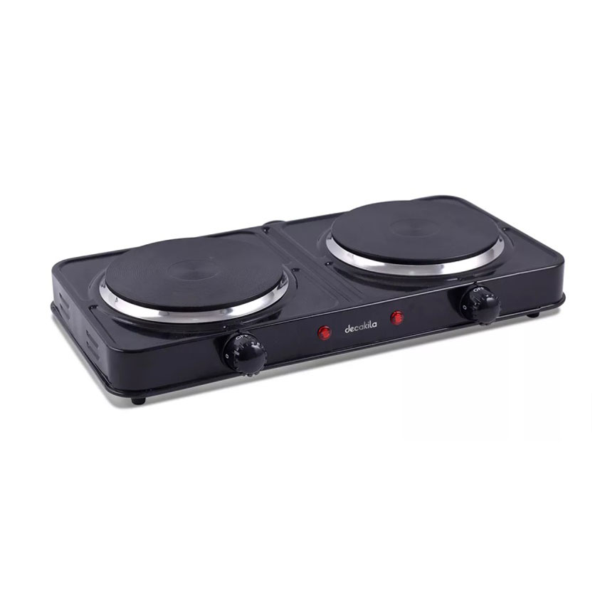 Decakila Hot Plate 2 Burner 5 Heat Settings 1000W Electric Stove