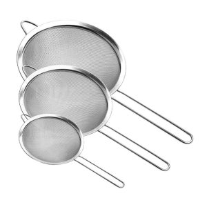 Stainless Steel Fine Mesh Wire Flour Colander Sifter Sieve