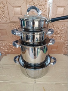 Premium Stainless Steel 12PCS Mushroom Edge Cookware Set – Durable and Stylish Cooking Essentials