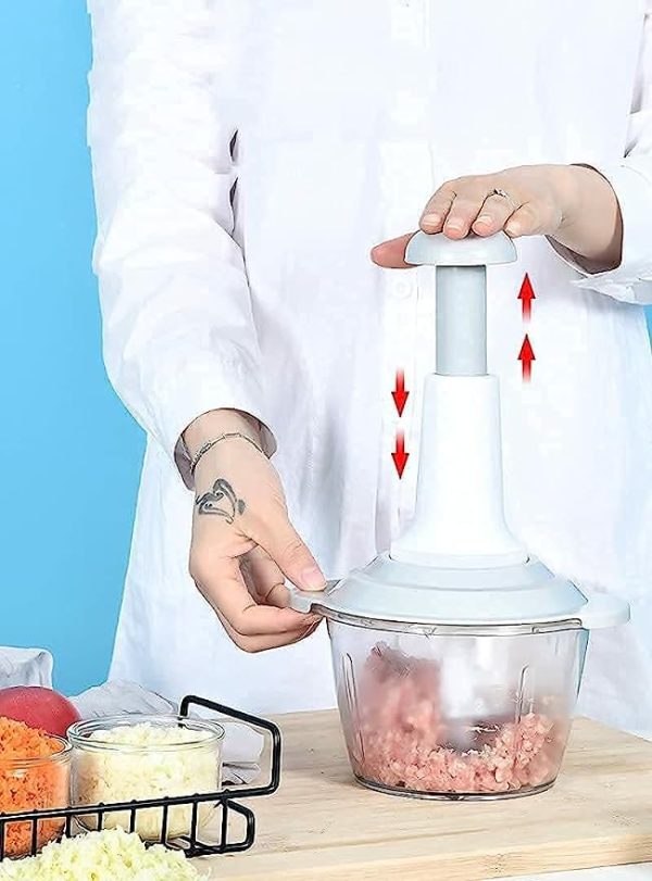 Efficient Manual Food Chopper - 2000ml | Chop, Slice, and Dice with Ease - Image 2