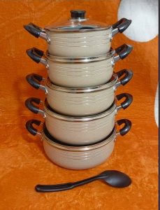 Premium Granite Coated Non-Stick Cookware Set (5-Piece) – Effortless Cooking and Easy Cleanup