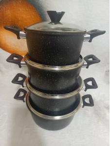 Premium 4-Piece Non-Stick Granite Cookware Set – Durable and Easy-Clean Kitchen Essentials