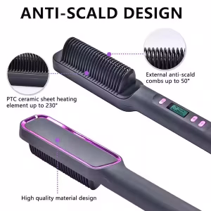 Electric hot comb for hair styling