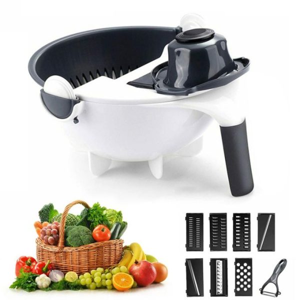 Wet Basket Vegetable Cutter – Slice, Chop, and Grind Garlic, Yam, and More - Image 2