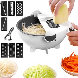 Wet Basket Vegetable Cutter – Slice, Chop, and Grind Garlic, Yam, and More