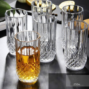 Finobel Crystal Spark Touch Seamless Water Juice Glass Set of 6 Pcs