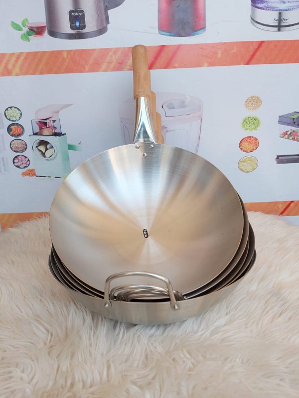 34cm Stainless Steel Wok
