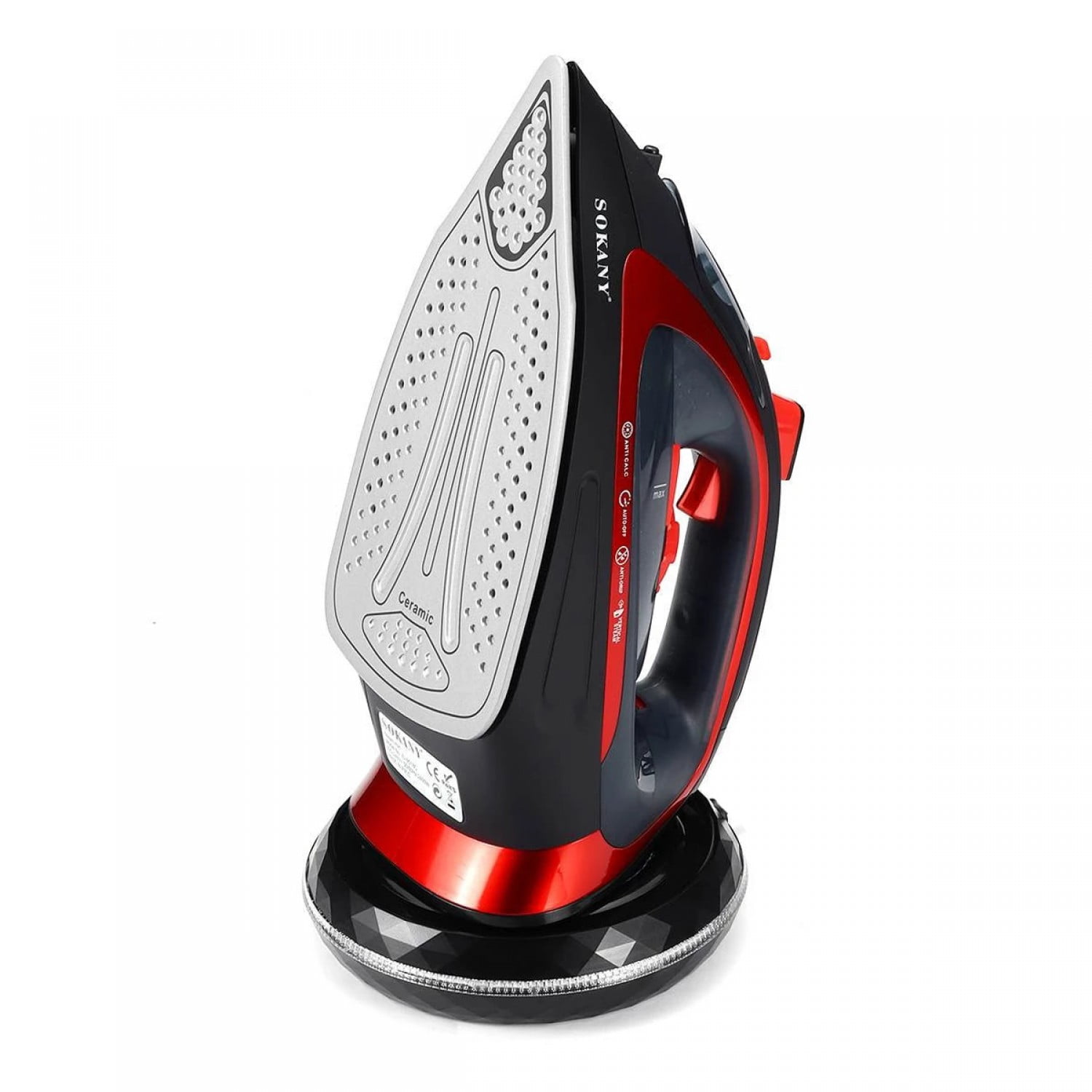 steam iron EL-9518C, Black / Red - Image 3