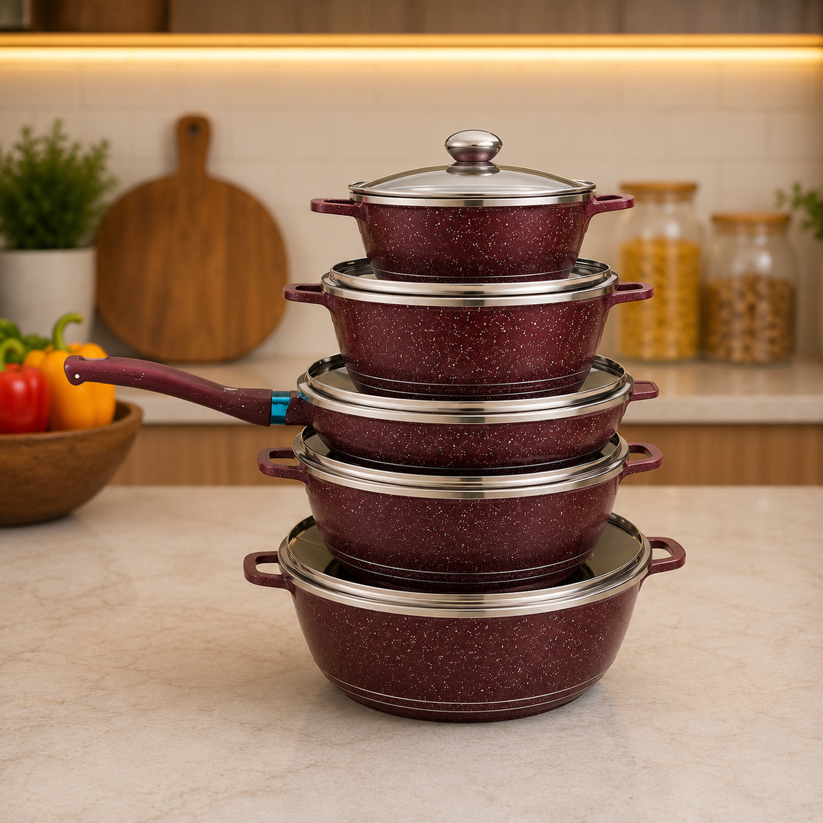 5PCS Nonstick Cookware Set - Image 2
